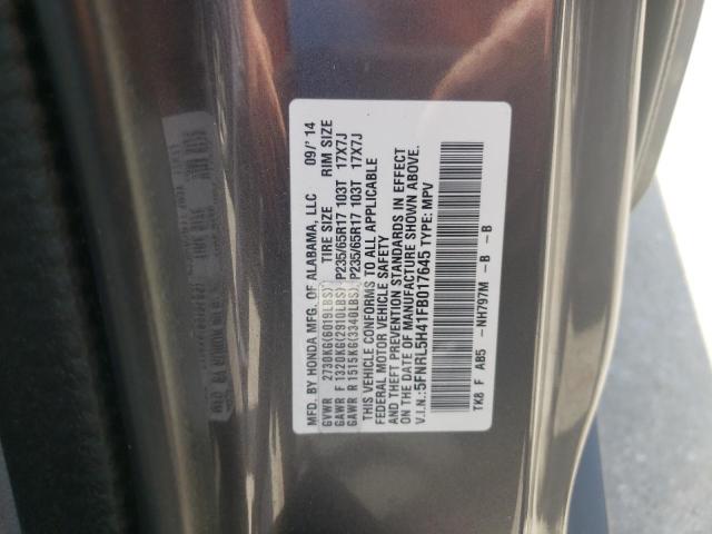 Photo 10 from auction – 2015 HONDA ODYSSEY EX with VIN 5FNRL5H41FB017645