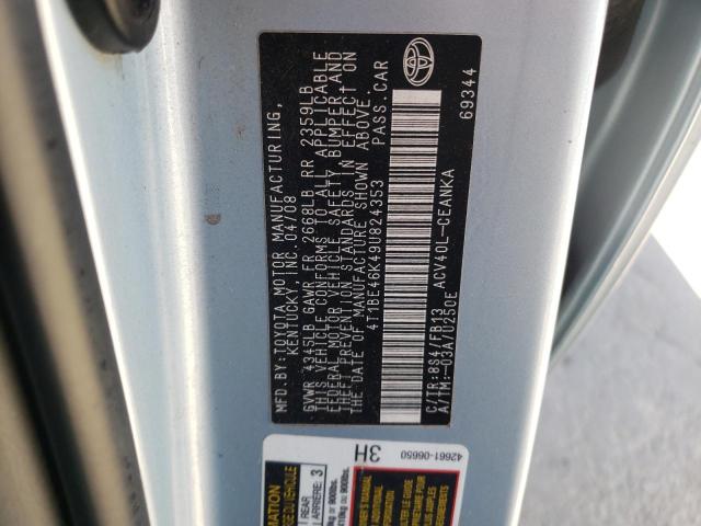 Photo 10 from auction – 2009 TOYOTA CAMRY BASE with VIN 4T1BE46K49U824353