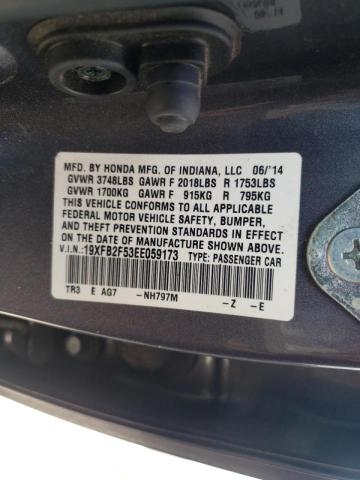 Photo 10 from auction – 2014 HONDA CIVIC LX with VIN 19XFB2F53EE059173