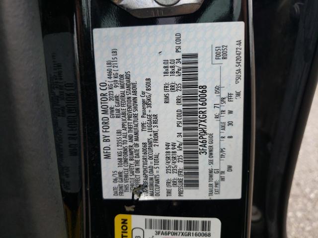 Photo 10 from auction – 2016 FORD FUSION SE with VIN 3FA6P0H7XGR160068