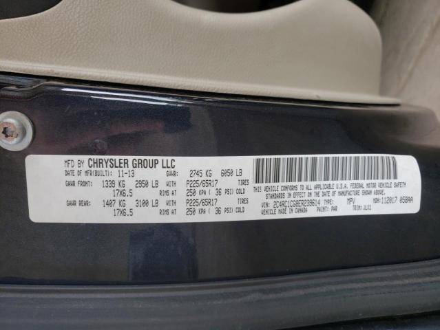 Photo 10 from auction – 2014 CHRYSLER TOWN & COU with VIN 2C4RC1CG8ER239614