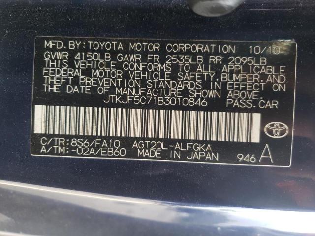 Photo 10 from auction – 2011 TOYOTA SCION TC with VIN JTKJF5C71B3010846