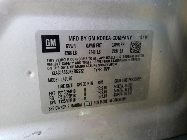 Photo 10 from auction – 2019 BUICK ENCORE PRE with VIN KL4CJASB0KB782932