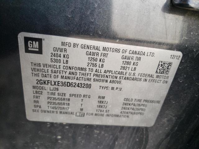 Photo 10 from auction – 2013 GMC TERRAIN SL with VIN 2GKFLXE36D6243200