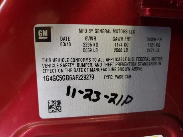 Photo 10 from auction – 2010 BUICK LACROSSE C with VIN 1G4GC5GG6AF229279