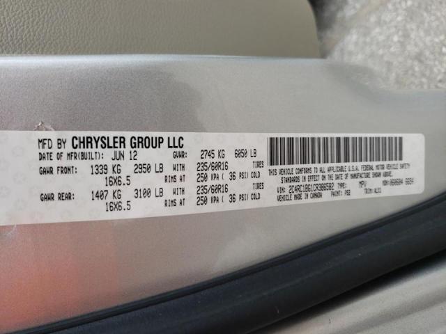 Photo 10 from auction – 2012 CHRYSLER TOWN & CNT with VIN 2C4RC1BG1CR386582