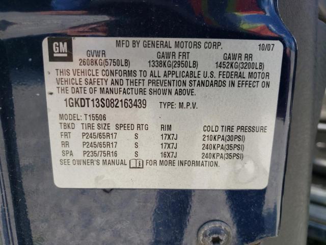 Photo 10 from auction – 2008 GMC ENVOY with VIN 1GKDT13S082163439