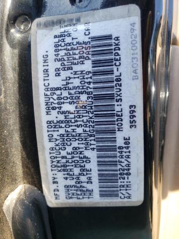 Photo 10 from auction – 1998 TOYOTA CAMRY CE with VIN 4T1BG22K2WU387419