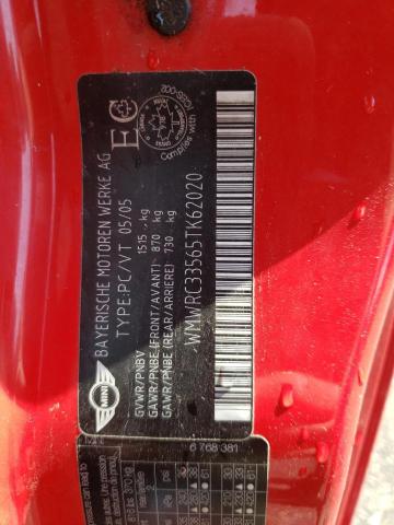 Photo 10 from auction – 2005 MINI COOPER with VIN WMWRC33565TK62020