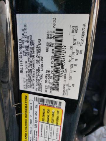 Photo 10 from auction – 2014 FORD FUSION SE with VIN 3FA6P0H93ER172769