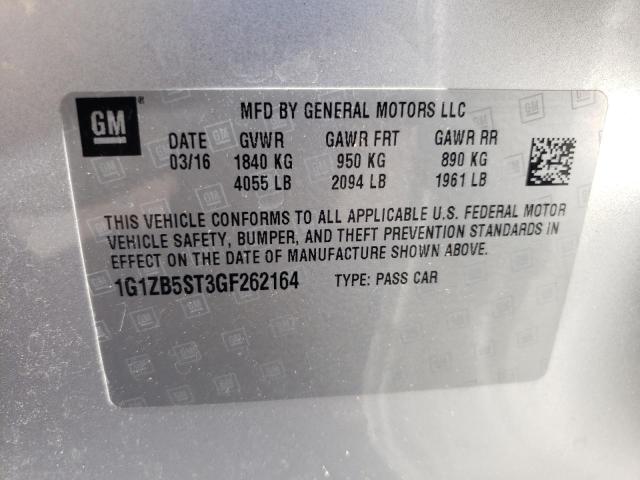 Photo 10 from auction – 2016 CHEVROLET MALIBU LS with VIN 1G1ZB5ST3GF262164