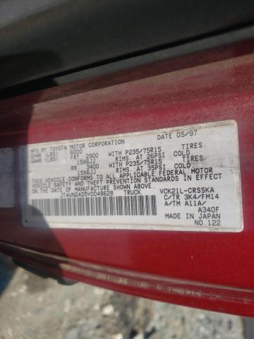 Photo 10 from auction – 1997 TOYOTA T100 XTRAC with VIN JT4UN24D5V0048628