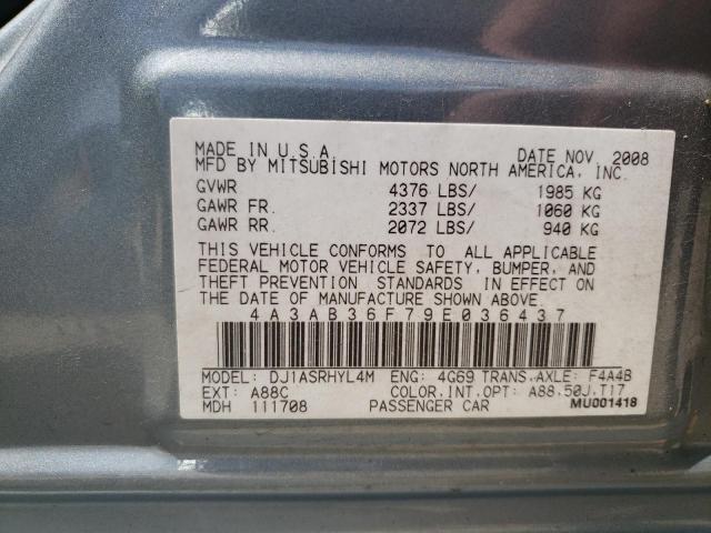 Photo 10 from auction – 2009 MITSUBISHI GALANT ES with VIN 4A3AB36F79E036437