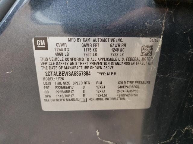 Photo 10 from auction – 2010 GMC TERRAIN with VIN 2CTALBEW3A6357884