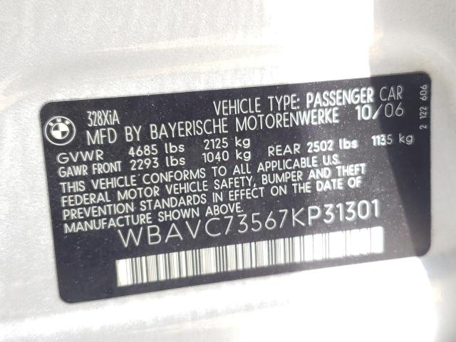 Photo 10 from auction – 2007 BMW 328 XI SUL with VIN WBAVC73567KP31301