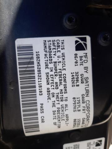 Photo 10 from auction – 2002 SATURN SL1 with VIN 1G8ZH52852Z118103