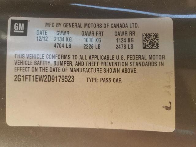 Photo 10 from auction – 2013 CHEVROLET CAMARO 2SS with VIN 2G1FT1EW2D9179523