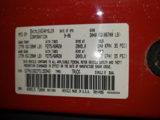 Photo 10 from auction – 2007 DODGE RAM 1500 S with VIN 1D7HU18227S135942