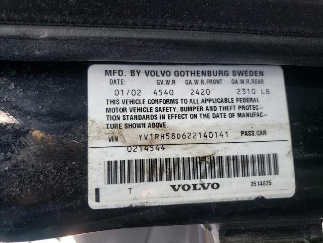 Photo 10 from auction – 2002 VOLVO S60 2.5T with VIN YV1RH58D622140141