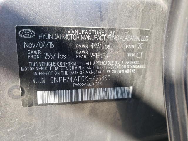 Photo 10 from auction – 2019 HYUNDAI SONATA SE with VIN 5NPE24AF0KH755830