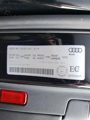 Photo 10 from auction – 2019 AUDI S5 PRESTIG with VIN WAUC4CF56KA027509