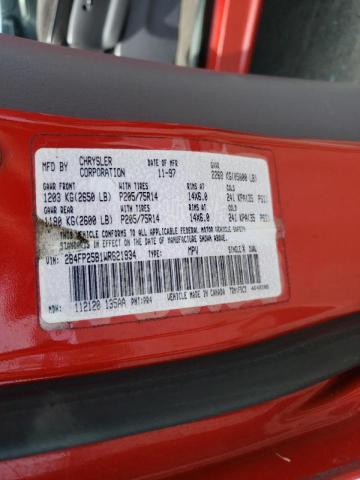 Photo 10 from auction – 1998 DODGE CARAVAN with VIN 2B4FP25B1WR621934