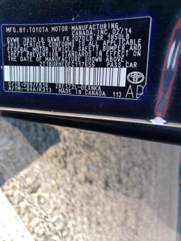 Photo 10 from auction – 2014 TOYOTA COROLLA L with VIN 2T1BURHE0EC117656
