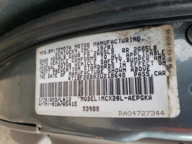 Photo 10 from auction – 2002 TOYOTA AVALON XL with VIN 4T1BF28B02U218648
