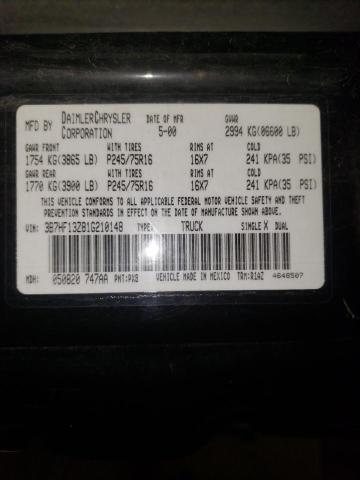 Photo 10 from auction – 2001 DODGE RAM 1500 with VIN 3B7HF13Z81G210148