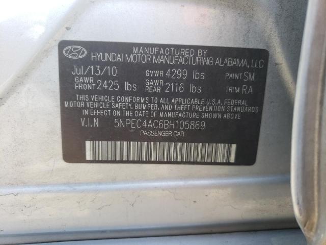 Photo 10 from auction – 2011 HYUNDAI SONATA SE with VIN 5NPEC4AC6BH105869
