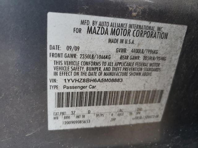 Photo 10 from auction – 2010 MAZDA 6 I with VIN 1YVHZ8BH6A5M08883