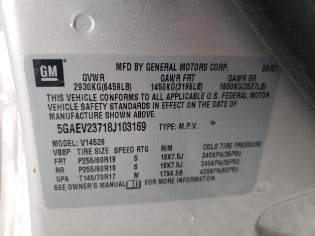 Photo 10 from auction – 2008 BUICK ENCLAVE CX with VIN 5GAEV23718J103169