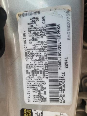 Photo 10 from auction – 2004 TOYOTA CAMRY LE with VIN 4T1BE32K54U297612