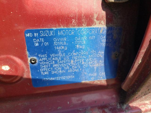 Photo 10 from auction – 2001 SUZUKI ESTEEM with VIN JS2GB41S215210934