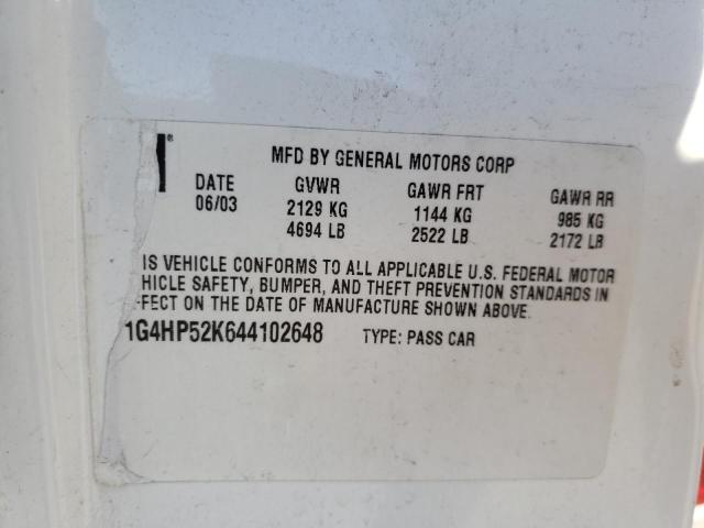 Photo 10 from auction – 2004 BUICK LESABRE CU with VIN 1G4HP52K644102648