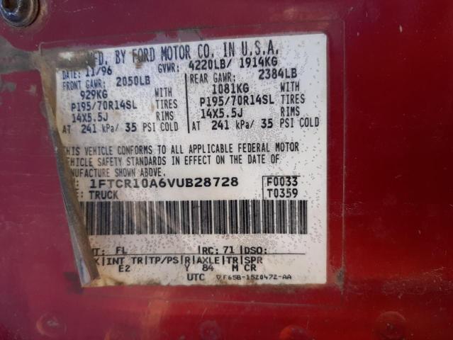 Zdjęcie 10 z aukcji – 1997 FORD RANGER z VIN 1FTCR10A6VUB28728