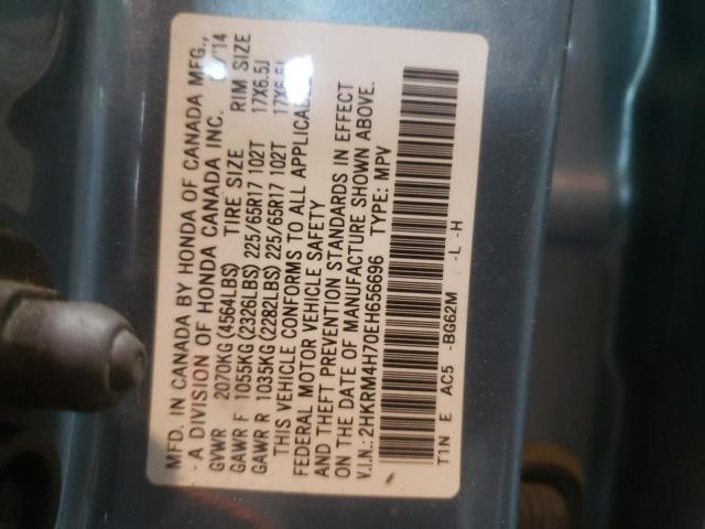 Photo 10 from auction – 2014 HONDA CR-V EXL with VIN 2HKRM4H70EH656696
