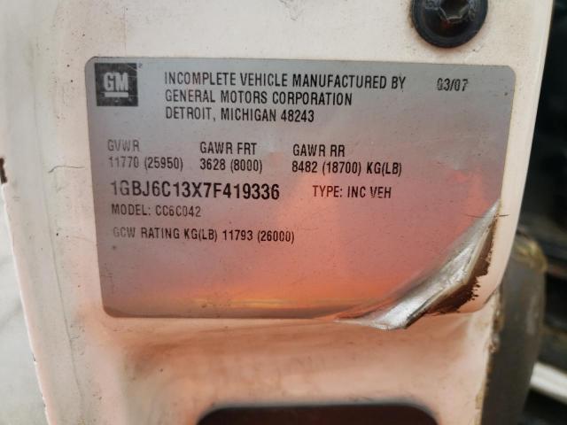 Photo 10 from auction – 2007 CHEVROLET C65 C6C042 with VIN 1GBJ6C13X7F419336