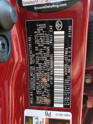 Photo 10 from auction – 2017 TOYOTA CAMRY LE with VIN 4T1BF1FK7HU690805