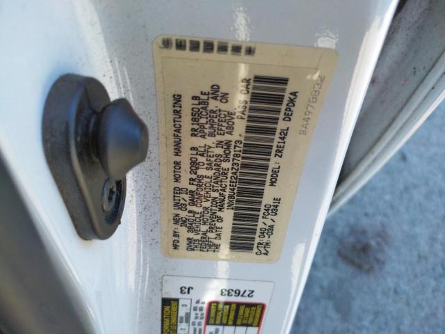 Photo 10 from auction – 2010 TOYOTA COROLLA BA with VIN 1NXBU4EE2AZ378173