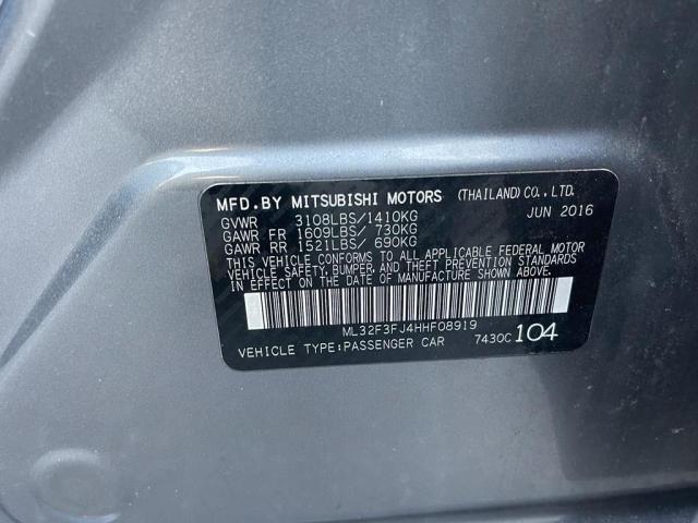 Photo 10 from auction – 2017 MITSUBISHI MIRAGE G4 with VIN ML32F3FJ4HHF08919