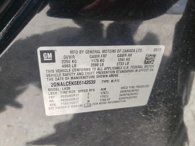 Photo 10 from auction – 2014 CHEVROLET EQUINOX LT with VIN 2GNALCEK6E6142639