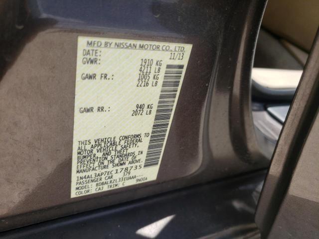 Photo 10 from auction – 2014 NISSAN ALTIMA with VIN 1N4AL3AP7EC178735