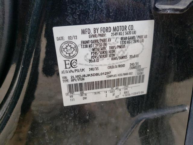 Photo 10 from auction – 2013 LINCOLN MKX with VIN 2LMDJ8JK5DBL01297