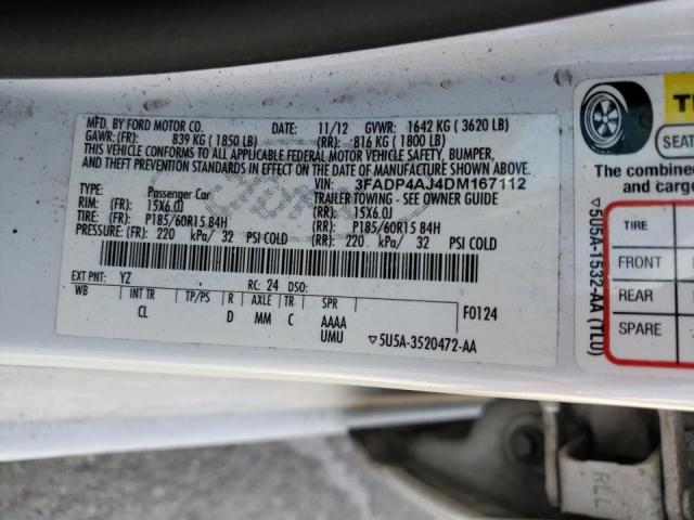 Photo 10 from auction – 2013 FORD FIESTA S with VIN 3FADP4AJ4DM167112