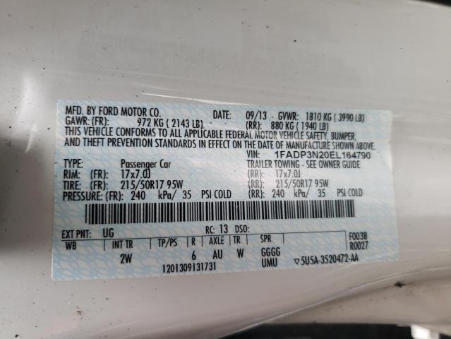 Photo 10 from auction – 2014 FORD FOCUS TITA with VIN 1FADP3N20EL164790