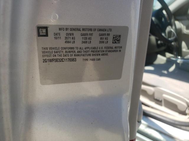 Photo 10 from auction – 2012 CHEVROLET UK with VIN 2G1WF5E32C1176963