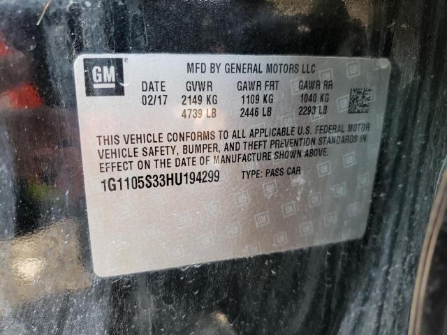 Photo 10 from auction – 2017 CHEVROLET IMPALA LT with VIN 1G1105S33HU194299