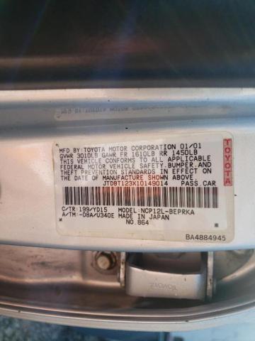 Photo 10 from auction – 2001 TOYOTA ECHO with VIN JTDBT123X10149014