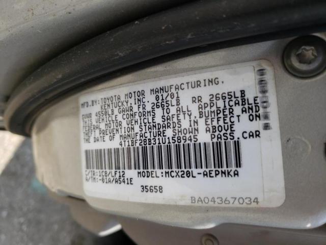 Photo 10 from auction – 2001 TOYOTA AVALON XL with VIN 4T1BF28B31U158945